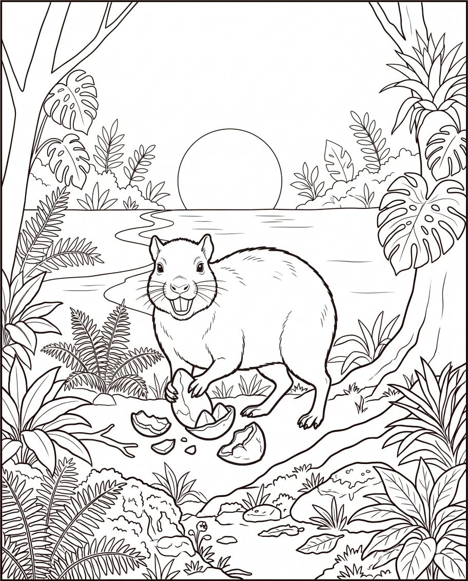Agouti Coloring Page